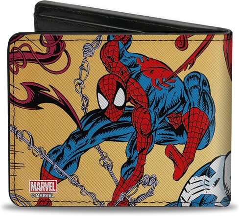Buckle-Down Marvel Comics Wallet, Bifold, Classic Venom Lethal Protector Part 5 Cover with Spider Man, Vegan Leather in Saudi Arabia