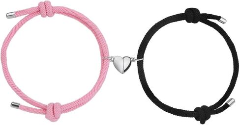 أساور زوجين مغناطيسية، أساور جاذبية متبادلة نذور بالحب الأبدي، أساور للأزواج قابلة للتعديل، هدايا مجوهرات تعبر عن الحب لصديقها وصديقتها وأفضل الأصدقاء in Kuwait