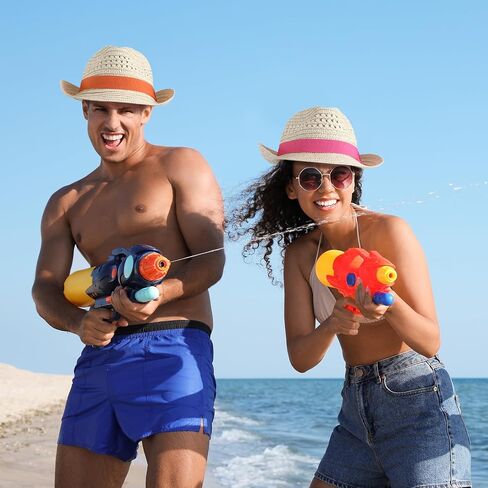 Wesiti 12 Pcs Hats for Men Women Panama Hats Men Cuban Hat with Colorful Band Cowboy Sombrero Hats for Summer Pool Beach Party in Saudi Arabia