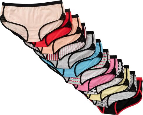 مجموعة أليس إنتيمايتس مكونة من 12 سروال داخلي نسائي 95% قطن | نسيج مطاطي ناعم وجيد التهوية in Kuwait