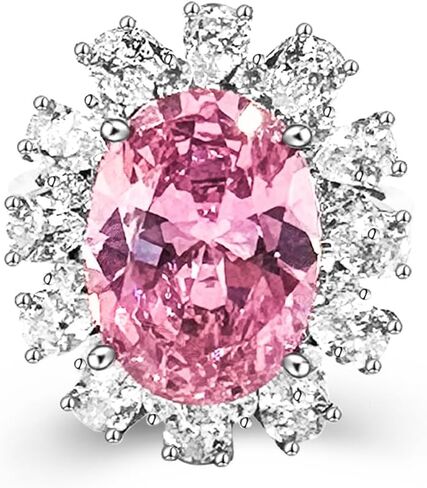 خاتم مفتوح مرصع بحجر زركونيا مكعب وردي قابل للتعديل من تاشيلونج - أناقة بدون مجهود لكل مناسبة! معدن، زركونيا مكعب in Kuwait