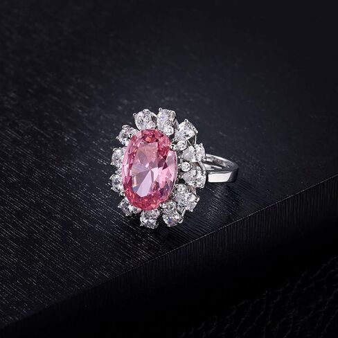 خاتم مفتوح مرصع بحجر زركونيا مكعب وردي قابل للتعديل من تاشيلونج - أناقة بدون مجهود لكل مناسبة! معدن، زركونيا مكعب in Kuwait