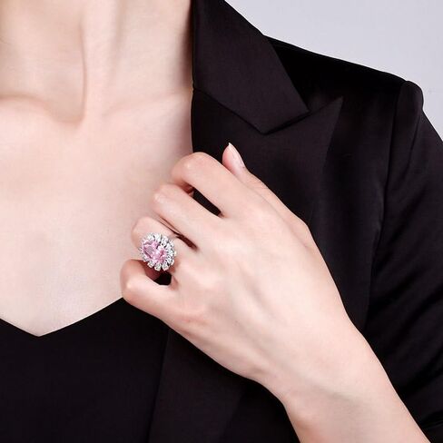 خاتم مفتوح مرصع بحجر زركونيا مكعب وردي قابل للتعديل من تاشيلونج - أناقة بدون مجهود لكل مناسبة! معدن، زركونيا مكعب in Kuwait