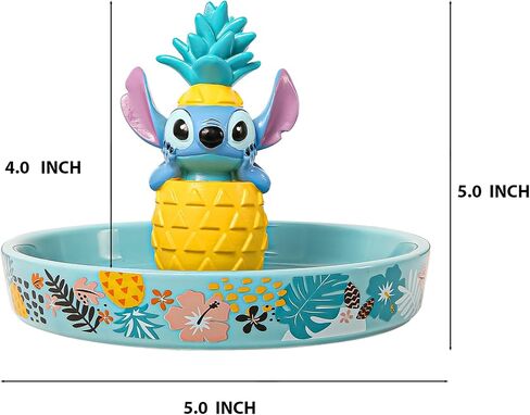 Disney Lilo & Stitch Ring Holder Jewelry Dish - Resin 3D Stitch Ring Dish - Official License Jewelry Tray for Engagement Ring in Saudi Arabia
