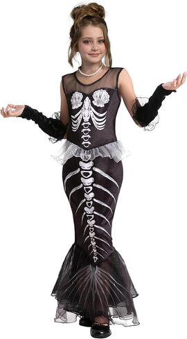 أزياء Spooktacular Creations للهالوين على شكل هيكل حورية البحر للأطفال in Kuwait
