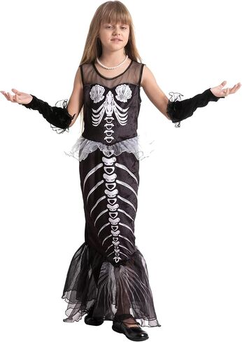 أزياء Spooktacular Creations للهالوين على شكل هيكل حورية البحر للأطفال in Kuwait