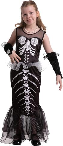 أزياء Spooktacular Creations للهالوين على شكل هيكل حورية البحر للأطفال in Kuwait