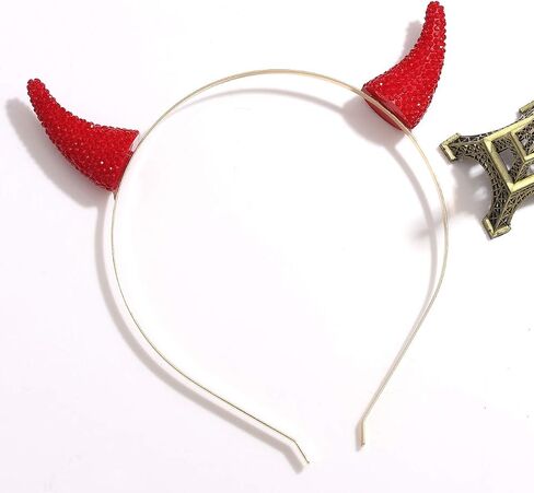 ZITULRY Halloween Devil Horns Headband for Women Halloween Hairwear Halloween Hair Hoop Jewelry for Cosplay Decoration in Kuwait