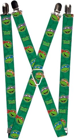 Nickelodeon Men's Buckle-Down Suspender-Ninja Turtles, Multicolor, One Size in Saudi Arabia