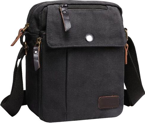 Canvas Messenger Bag Casual Shoulder Bag for Outdoor Travel Sport, Vintage Canvas Satchel Messenger Bag for Men Women in Kuwait