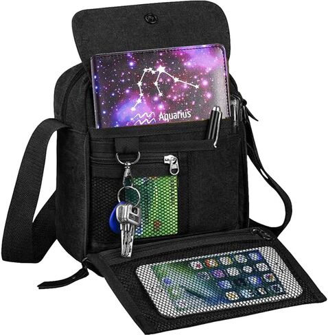 Canvas Messenger Bag Casual Shoulder Bag for Outdoor Travel Sport, Vintage Canvas Satchel Messenger Bag for Men Women in Kuwait