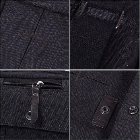 Canvas Messenger Bag Casual Shoulder Bag for Outdoor Travel Sport, Vintage Canvas Satchel Messenger Bag for Men Women in Kuwait