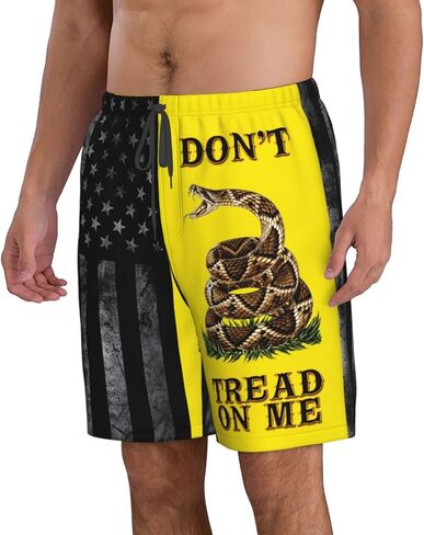 شوويك شورت رجالي للسباحة بعلم أمريكي صيفي لركوب الأمواج، شورت شاطئ سريع الجفاف مع سروال مبطن شبكي in Kuwait