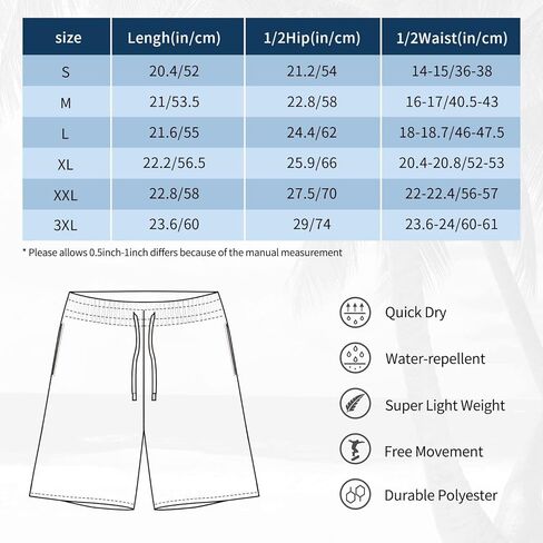 شوويك شورت رجالي للسباحة بعلم أمريكي صيفي لركوب الأمواج، شورت شاطئ سريع الجفاف مع سروال مبطن شبكي in Kuwait
