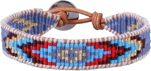 KELITCH New Miyuki Beaded Strand Bracelet New Leather Wrap Woven Braided Bracelets Womens Miyuki Bracelets in Kuwait