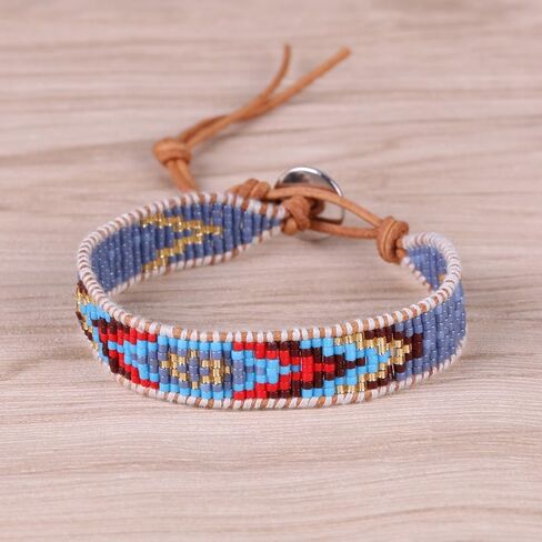 KELITCH New Miyuki Beaded Strand Bracelet New Leather Wrap Woven Braided Bracelets Womens Miyuki Bracelets in Kuwait