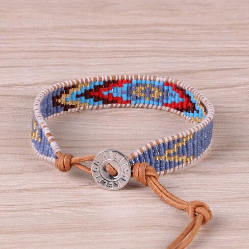 KELITCH New Miyuki Beaded Strand Bracelet New Leather Wrap Woven Braided Bracelets Womens Miyuki Bracelets in Kuwait
