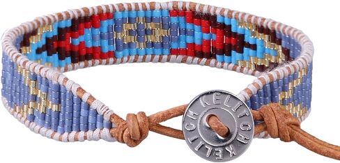 KELITCH New Miyuki Beaded Strand Bracelet New Leather Wrap Woven Braided Bracelets Womens Miyuki Bracelets in Kuwait