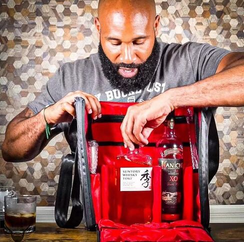 حقيبة جيلمو للسفر، حقيبة نادل مقاومة للماء لحمل مجموعة الكوكتيل (حقيبة فقط) in Kuwait