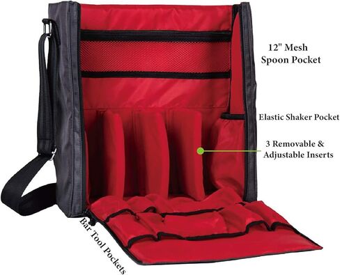 حقيبة جيلمو للسفر، حقيبة نادل مقاومة للماء لحمل مجموعة الكوكتيل (حقيبة فقط) in Kuwait