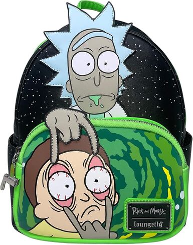 Loungefly Rick and Morty Glow in the Dark Womens Double Strap Shoulder Bag Purse in Saudi Arabia