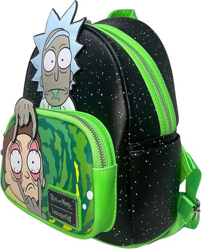 Loungefly Rick and Morty Glow in the Dark Womens Double Strap Shoulder Bag Purse in Saudi Arabia
