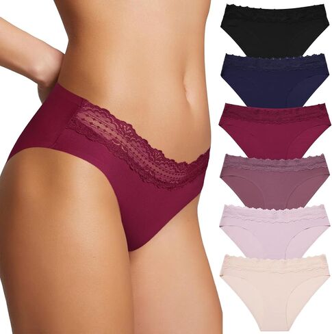 Aijolen Women's Seamless Underwear Lace No Show Bikini Panties invisible Underpants Panty for Womens S-XL in Kuwait