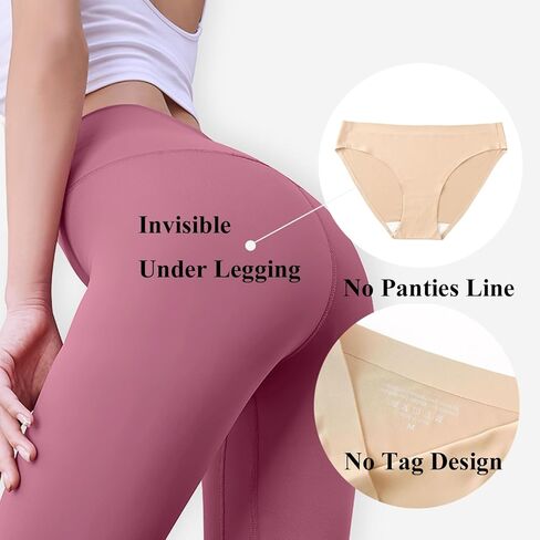 ملابس داخلية بيكيني نسائية من Bolivelan مكونة من 6 قطع بدون خياطة، لا تظهر سراويل داخلية قابلة للتمدد in Kuwait