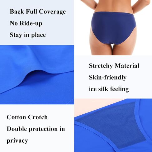 ملابس داخلية بيكيني نسائية من Bolivelan مكونة من 6 قطع بدون خياطة، لا تظهر سراويل داخلية قابلة للتمدد in Kuwait