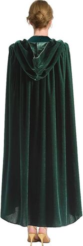 Halloween Hooded Cloak Full Length Velvet Cape with Hood for Halloween Cosplay Costume,59 inch in Kuwait