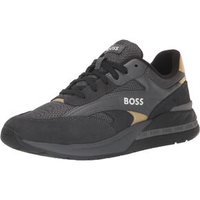 BOSS Men's Leather Low Profile Run Inspired Sneaker in Kuwait