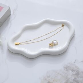 صينية مجوهرات من دي ال جيه زد جي سي، صينية على شكل سحابة لطيفة، صينية سيراميك، طبق حلي، صينية خواتم، صينية فانتي، صينية مفاتيح، صينية خواتم، هدية عيد ميلاد وعيد الام والكريسماس للنساء in Kuwait