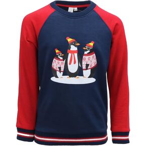 KIMU Boys' Long Sleeve Knit Pullover Christmas Sweater Crewneck Holiday Sweater Shirt