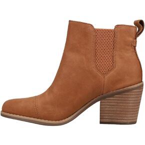 TOMS Womens Everly Pull On Casual Boots Ankle Mid Heel 2-3" - Brown