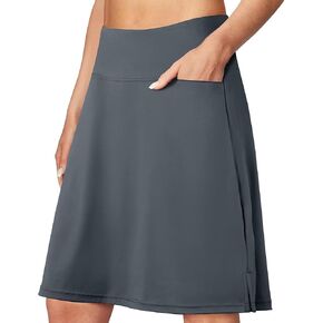 تنورة تنس من SPEED MATE بطول الركبة للنساء، تنورة رياضية للجولف، تنورة غير رسمية عالية الخصر قابلة للتنفس مع جيوب in Kuwait