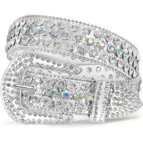 Rhinestone Belt, BB Belt Western Belts for Women & Men Cowboy, Cowgirl Belt, Diamond Studded Belt for Jeans, Dress & More in Kuwait