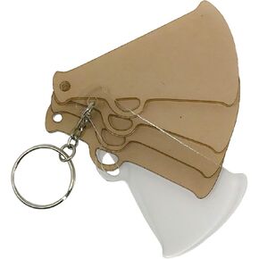 Acrylic 3" Cheer Megaphone 10 Pack with Hardware and Cut Files for Custom Keychains | Acrylic Keychain Blanks | 1/8in Cast Acrylic | Made in the USA by My Local Maker in Saudi Arabia