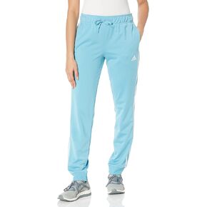 بنطال نسائي من adidas Essentials مصنوع من الصوف بأطراف مدببة، مقاس متوسط ​​باللون الأزرق/الأبيض in Saudi Arabia