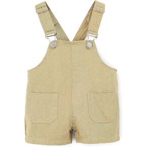 JWWN Baby Toddler Boy Girl Twill Shortalls, Little Kids Short Overalls Summer Outfit with Adjustable Straps