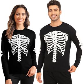 LecGee Christmas Sweater Couple Roundneck Reindeer Snowflakes Ugly Long Sleeve Knitted Sweater Pullover Slim Fit Men Women