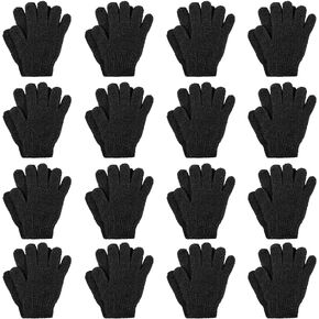 Handepo 16 Pairs Winter Stretchy Warm Knit Gloves Cotton Gloves for Cold Weather