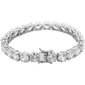 سوار تنس لامع 14 قيراط من SUTTONRAL يتميز بألماس مويسانيتي مستدير بالكامل مقاس 8 مم in Kuwait