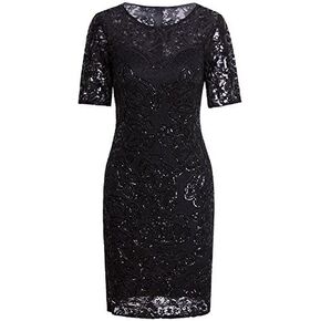 Vijiv Vintage 1920s Gatsby Sequin Beaded Lace Cocktail Party Flapper Dress with Sleeves