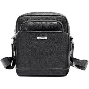 حقيبة كتف من الجلد الطبيعي للرجال من LAORENTOU، حقيبة كروس للأعمال للرجال، حقائب ساع، محفظة جلدية للرجال، حقائب جانبية in Kuwait