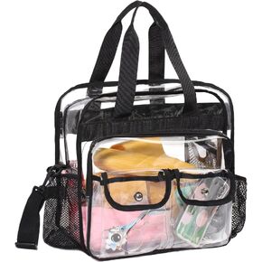 MOFASVIGI Clear Bag for Work, Large Heavy Duty Transparent Tote Bag, Clear lunch Bags See Through Crossbody Bag in Kuwait