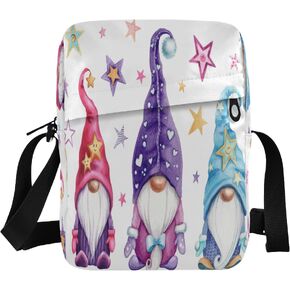 شنطة ماسنجر بتصميم اقزام سحرية مع نجوم للرجال والنساء، شنط كتف صغيرة للسفر مع حزام قابل للتعديل، 6.6 × 2.5 × 9.4 انش، اقمام، 6.6 × 2.5 × 9.4 انش in Kuwait