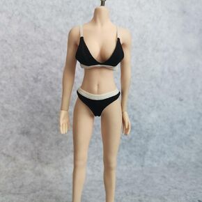 حمالة صدر بيكيني للسيدات مقاس 1/6 من SSbeauty M + ملابس داخلية لملابس الدمى النسائية مقاس 12 بوصة (أسود) in Kuwait