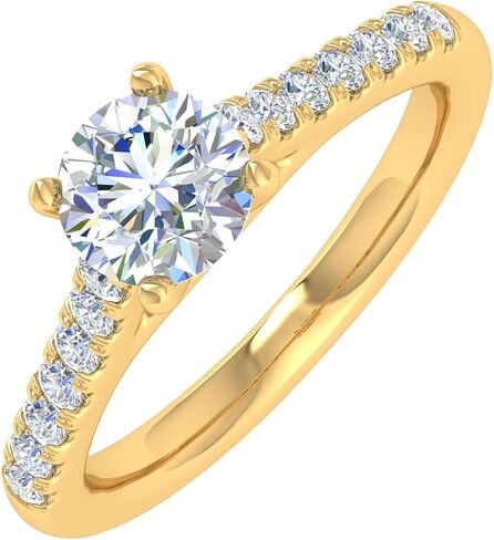 FINEROCK 1/2 Carat Prong Set Solitaire Diamond Engagement Ring Band in 14K Gold in Saudi Arabia