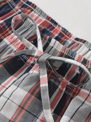 Latuza Men's Cotton Pajamas Set Button Up Shirt and Pants for Summer in Saudi Arabia