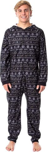 Harry Potter Mens' Hogwarts Christmas Sweater Hooded Union Suit Pajama in Saudi Arabia